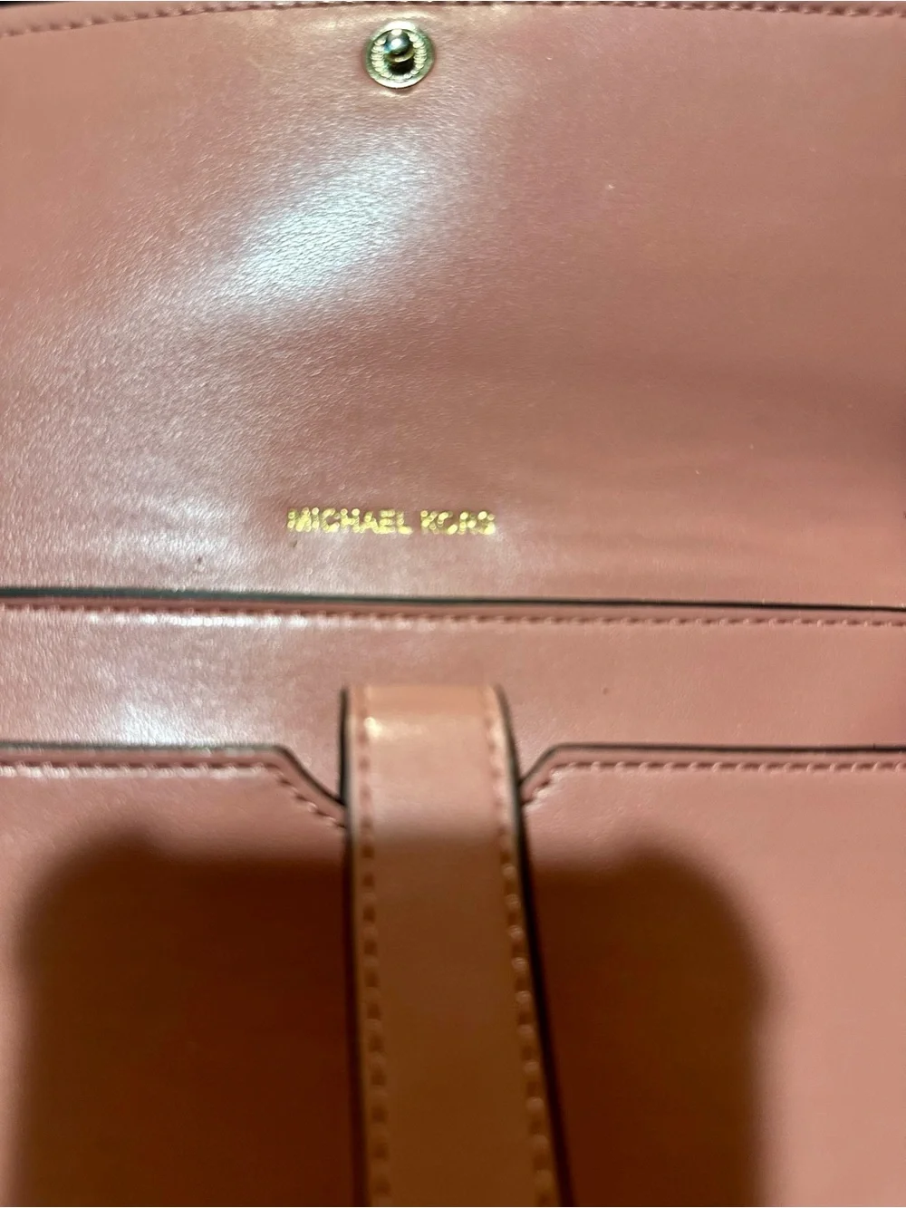 Michael Kors Dusty Pink Pebbled Leather Clutch Wallet